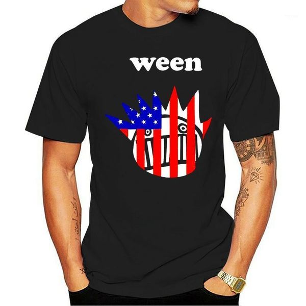 Camisetas masculinas Ween Flag USA Tamanho S-xxxl Black Street Wear 2022 Fashion T-shirt Tee