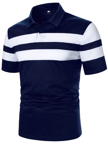 

men striped polo shirt a2so#, White;black