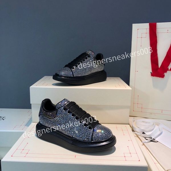 

designer sneakers vintage trainers luxury womens mens casual shoes combination large sole printing designers sneaker, Black