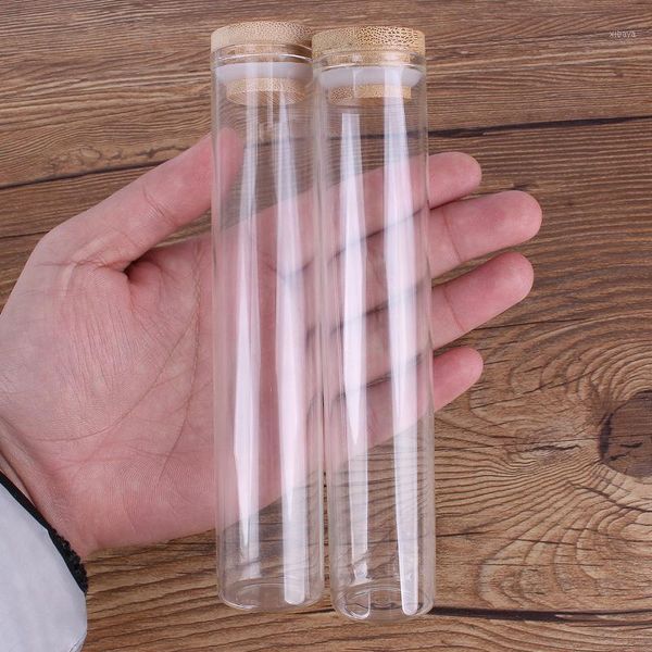 Depolama Şişeleri Kavanozlar 12 PCS 80ml 30x150mm Bambu Kapaklı Cam Düğün Favorssstorage için DIY Craft