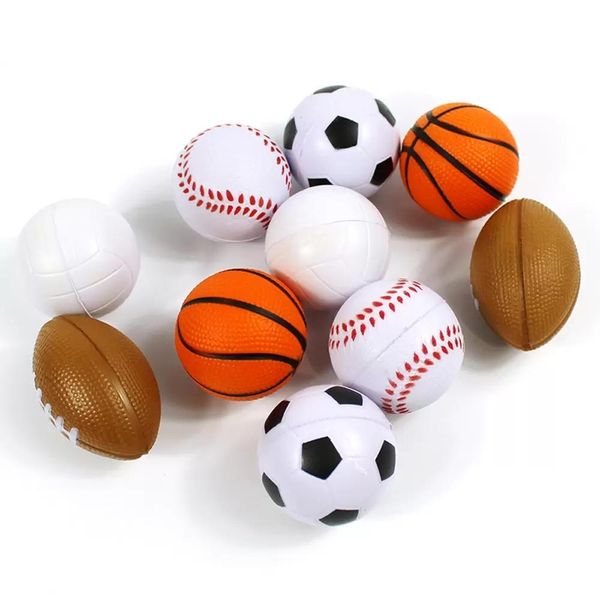 UPS Niedliches Dekompressionsspielzeug, solides PU, 4 cm Ball, Schaumstoff, Schwamm, blau, für Kinder, Erwachsene, Kinder, Entlüftungsstress, Sportspielzeug