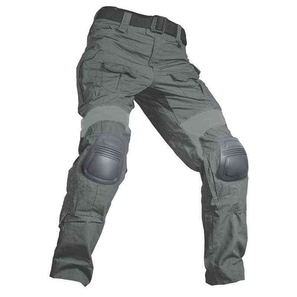 Homens de calças táticas militares cp camuflagem multicam cargo calça calça casual roupas de combate airsoft exército de joelheiras verdes calças l220706