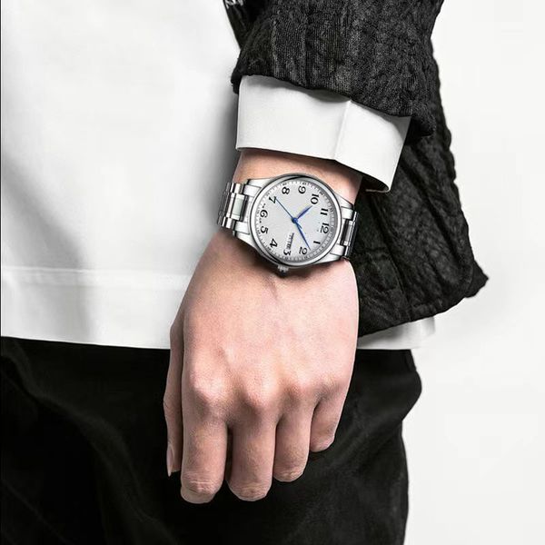 

aaa+watches mens automatic mechanical watches wristwatches folding buckle wrist watch for men stainless steel automatic movement, Slivery;brown