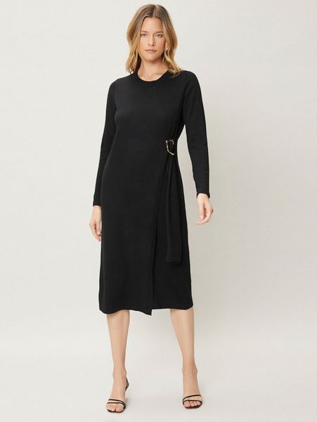 

motf premium wool-mix knee length sweater dress y2hs#, White;black