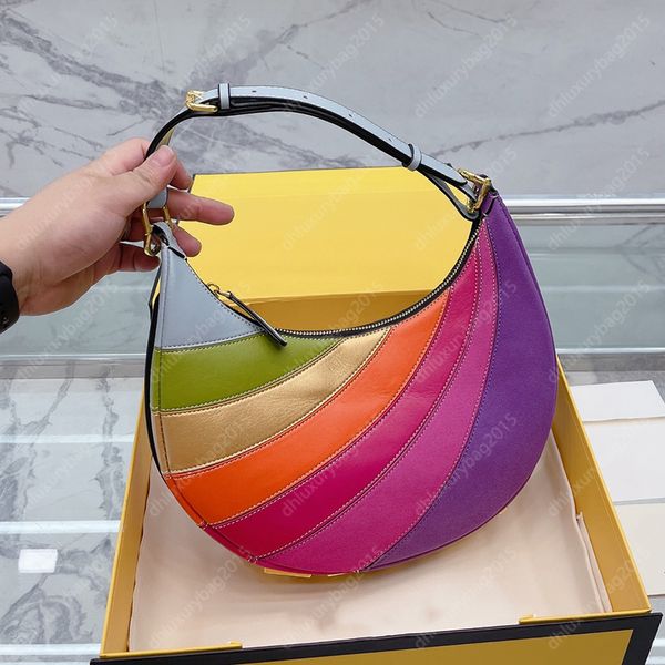 

women hobos bag handbags fashion handbag colorful rainbow underarm pack shoulder bags leather wallets purse party girl totes tote clutch