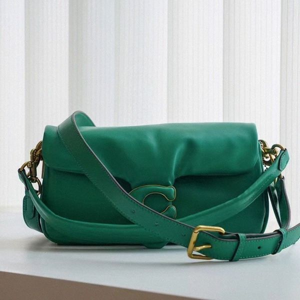 

women pillow tabby bag fashion shoulder bags 18 26 genuine leather interior compartment pocket detachable long belt handbag purse t5u7#
