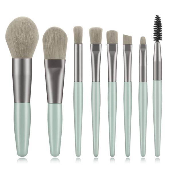 

8 pcs mini makeup brushes portable foundationeyelashlip concealerblushshadow combination travel brush set 220518