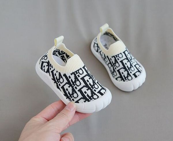 

lesi little yellow duck children's first walkers spring baby shoes cover foot flying woven walking shoes soft sole breathable 0-3 years