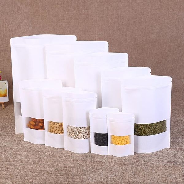 Papel Kraft White Mylar Doypack Bag Alody Tea Snack Package Storma Stand Up Packaging SN4341