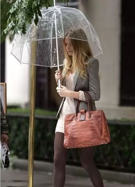 

100pcs big clear cute bubble deep dome umbrellas transparent umbrella clear parasols