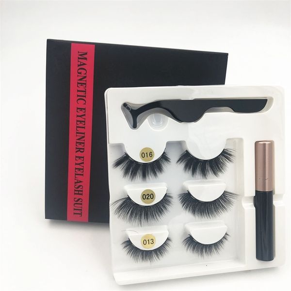

3 pairs 5 magnetic eyelashes eyeliner eyelash tweezers 3d false makeup tool 220518