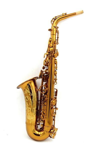

dark gold lacquered alto saxophone mark vi type high grade pc case