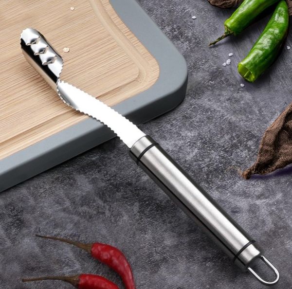 Jalapeno Pepper Corer Paslanmaz Çelik Sebze Kesici Dikkatli Araçlar Peppers Cerreyleri Chili Tohum Çıkarma Deseeder Yaratıcı Aile Malzemeleri Mutfak Gadgets