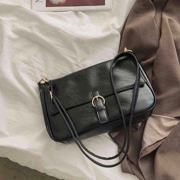 

autumn winter women soft large-capacity underarm bags female designer 2021 new trend retro all-match shoulder messenger bag pack g220524