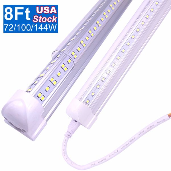 Luz de loja de octógono mecânico, tubo temporário de alta eficiência, 8Ft 6ft 5ft 4ft 3ft 2ft lojas de lojas, 144W 100W 72W comutável T8 fluorescente fluorescente integrado