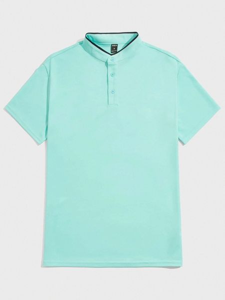 

men contrast binding polo shirt g3pk#, White;black