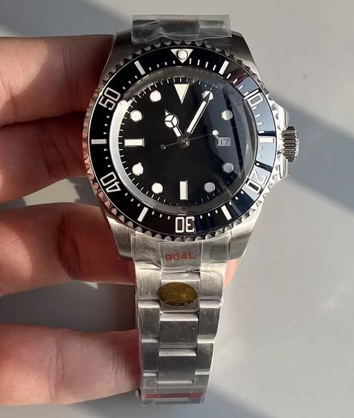 

watches luxury designer mens 44mm 2836/3235 automatic movement ceramic bezel sapphire glass 904l stainless steel strap folding buckle waterp, Slivery;black