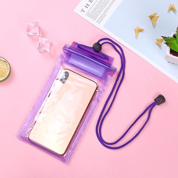 

waterproof phone pouch outdoor mini swimming water proof case bag underwater for phone max 10 colors