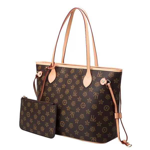 

4 colors lattice 2pcs set totes pu women handbags luxurys designers ladies shoulder bags handbag lady clutch purse retro backpack style bag