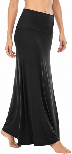 

trends womens maxi skirts long skirt for women high waist maxi dresses l7uh#, Black