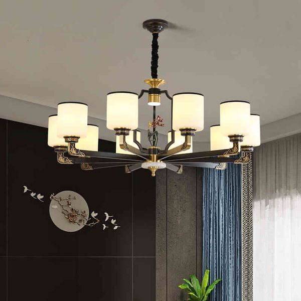 

pendant lamps copper chinese bedroom chandelier living dining personality light luxury porch bar art model net red chandelier