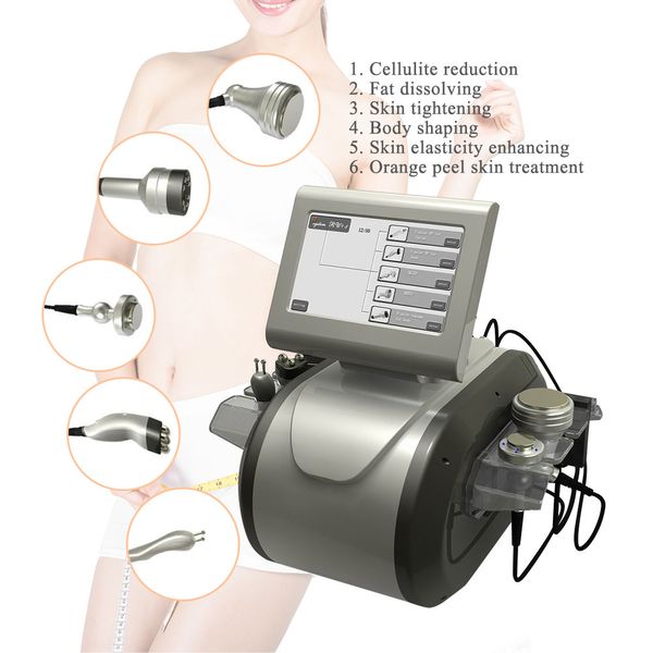 Máquina de ablitamento de cavitação de vácuo de radiofrequência multipolar de RF multipolar 5 cabeças de trabalho para o rosto e os olhos levantando o equipamento de redução de celulite de redução de pele de pele