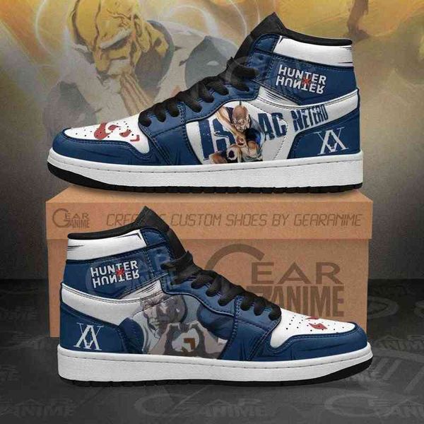 

hxh isaac netero sneakers hunter x anime shoes, Black
