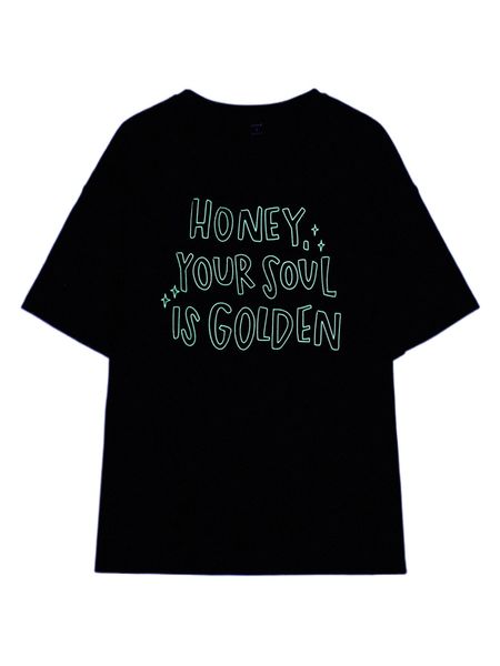 

x elizabeth graham reflective slogan graphic tee 18vq#, White