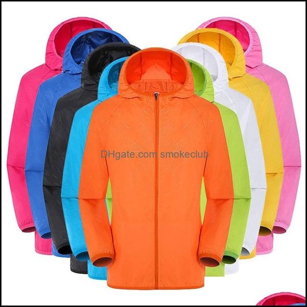 Giacca antipioggia impermeabile Uomo Donna Cappotto Casual Antivento Tra-Light Giacca a vento ambientale 220217 Consegna di goccia 2021 Impermeabili Gear H