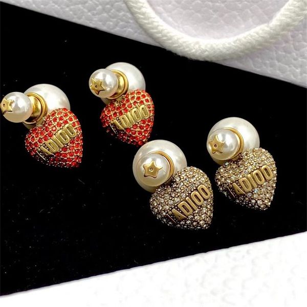 

65% off jewelry store coupon love diamond pearl earrings punk personality female light luxury earrings, Golden