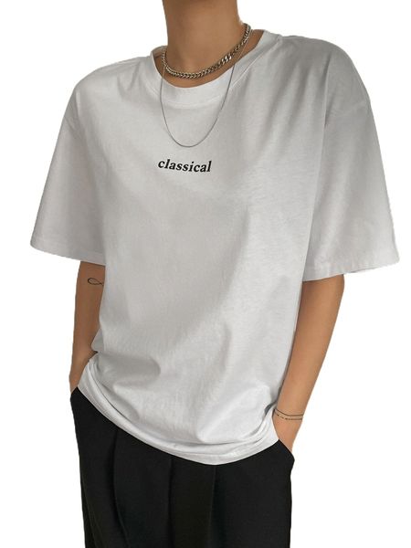 

dazy letter graphic crew neck tee o1jc#, White