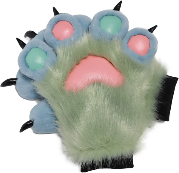 

mascot doll costume furry paws gloves costume lion bear props children candy mixed color stage costumes, Red;yellow