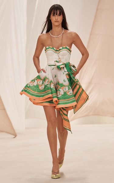 

2022 zim runway dresses designer in australia designed soft linen made of strapless dress, Black
