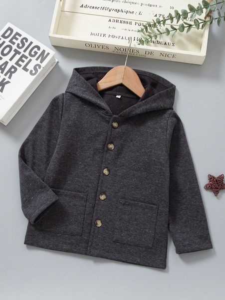 

toddler boys dual pocket hooded thermal coat she, Blue;gray