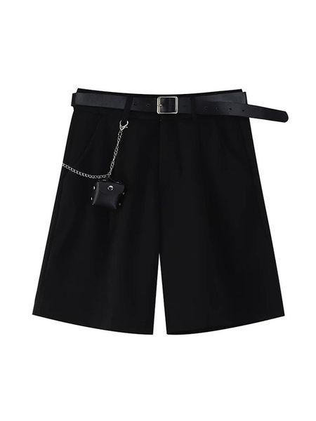 

women's pants & capris shorts with belt women's casual all-match comfortable elegant summer slim wide leg a-line office ladywomen&, Black;white