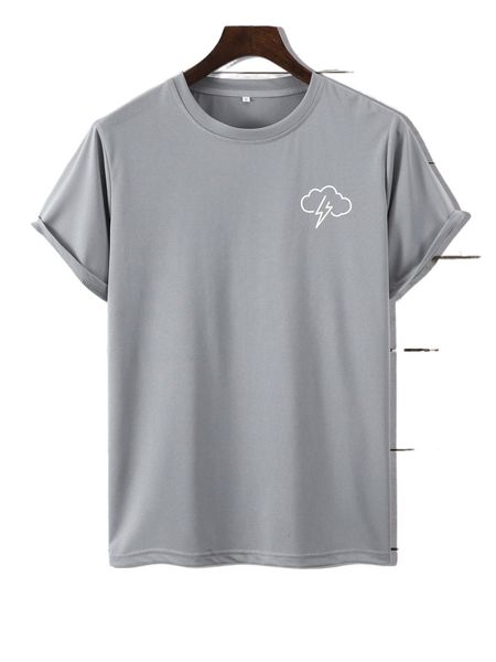 

men clouds & lightning print tee f3qz#, White;black