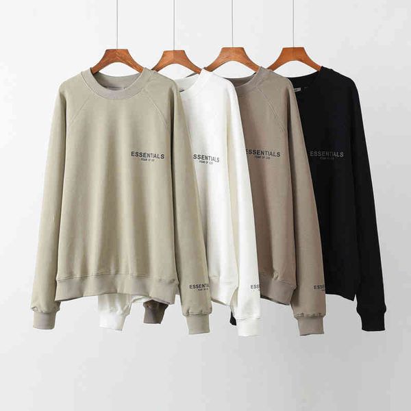 

50% off wang jiaer's fog double thread s new men's and women's same terry round neck small label printed couple's sweate, Black