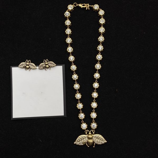 

202 fashion designer g letter element bee pearl necklace light luxury ladies like style men and women party valentine's day party winne, Silver