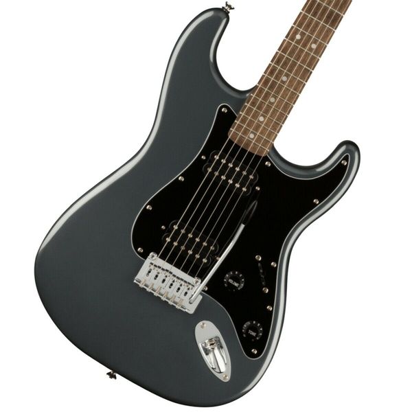 

squier affinity series st hh charcoal frost metallic electric guitar