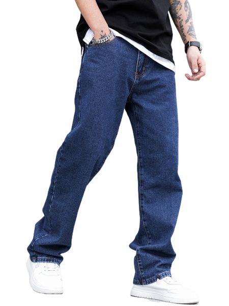 

men high waist wide leg jeans z61z#, Blue