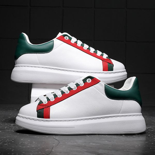 

Men Shoes Leather 2022 New Simplicity Spring Autumn Sneakers Lace Up Casual Outdoors Fashion Comfortable Round Toe DP344, White