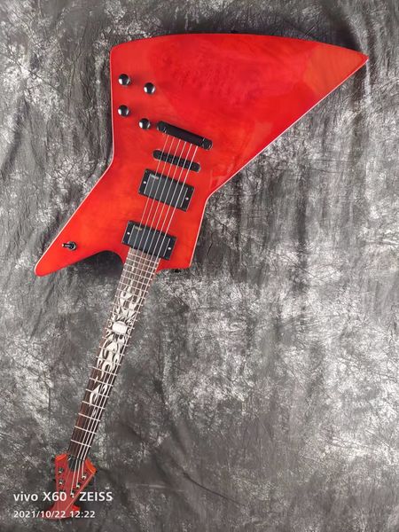 

electric guitar, mahogany body, special inlay, sold in stock