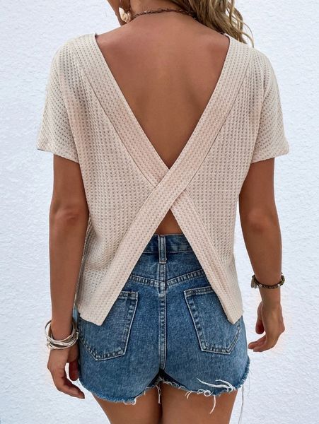 

split back batwing sleeve tee g50k#, White