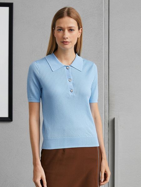 

motf premium lyocell polo knit q88c#, White;black