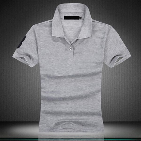 

new 2021 women big horse embroibery brand polo shirt polos men short sleeve causal shirt classical style306c, White