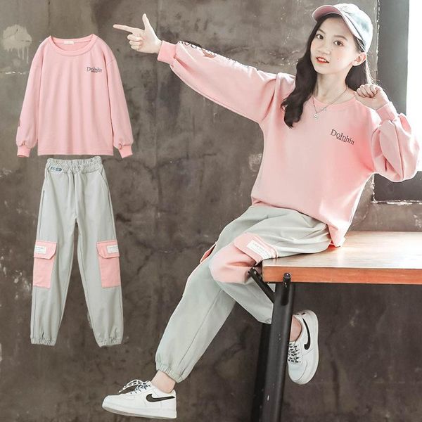 

clothing sets spring pattern children's suit +trousers motion fashiom casual clothes zhongda tong & accessories5-10 year, White