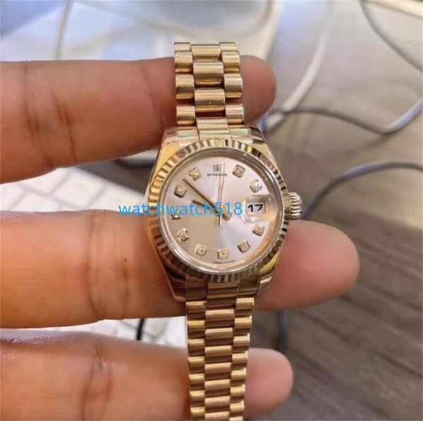 

gw factory womens watches big magnifier 179171 179174 179175 26mm waterproof sapphire glass mechanical automatic gold steel bracelet ladies, Slivery;golden