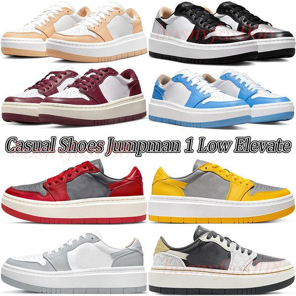 

elevate casual shoes low 1 1s shoe men women university blue light bone sneaker yellow and grey wolf grey unlv designer chaussures