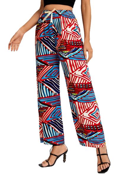 

geo print bow pants k5xg#, Black;white