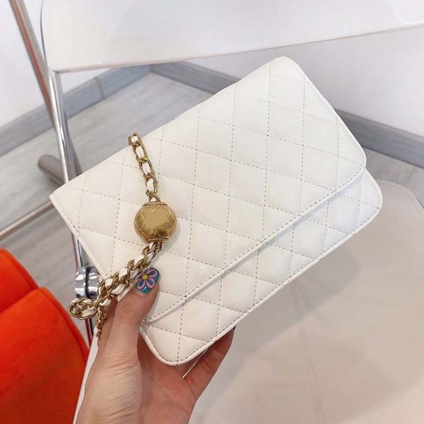 

small golden ball chain bags woman 2022 new leather small fragrant wind diamond single shoulder cross-body bag woman 03